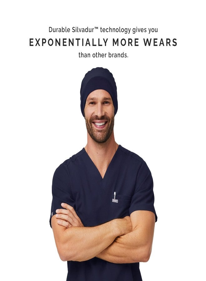 FIGS Modern Expandable Unisex Scrub Cap for Women and Men - Navy, One Size - Image 5